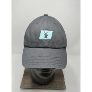 Dutch bros Gray Teal adjustable Strapback hat Cap Canvas Super clean!